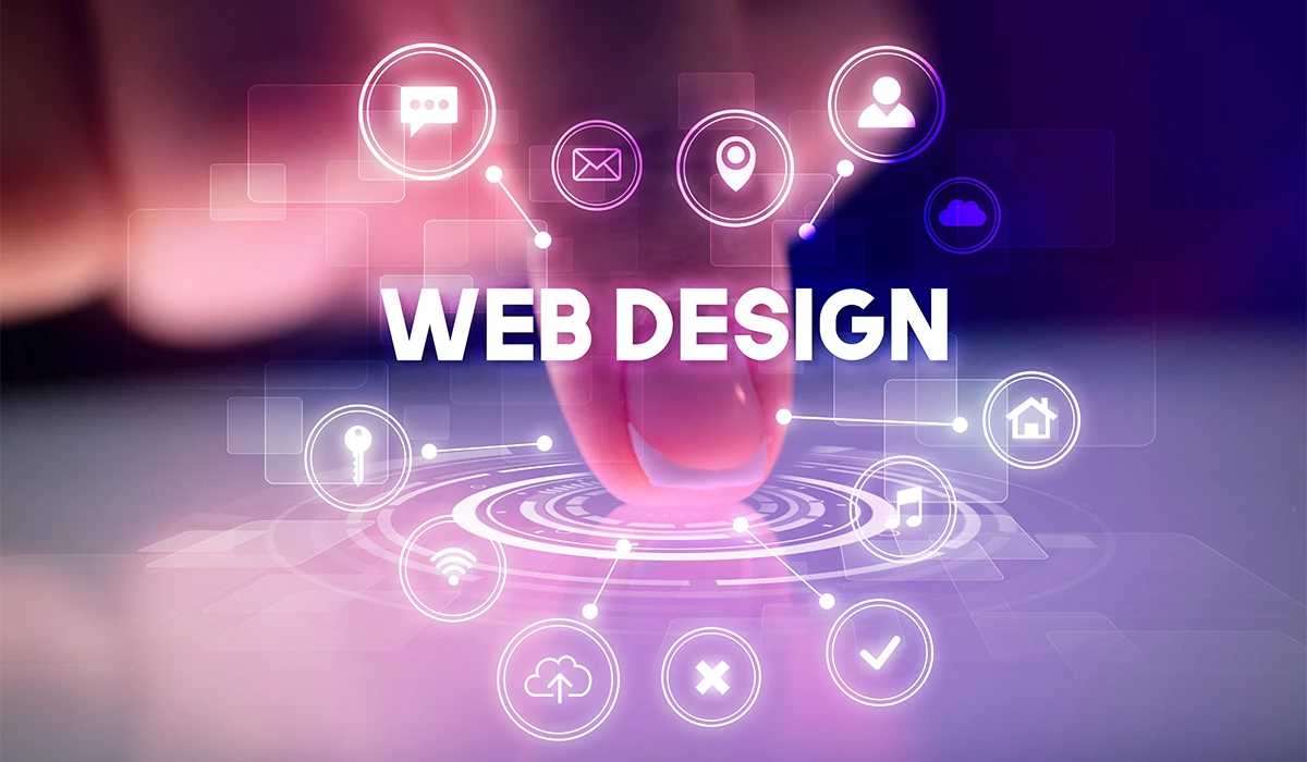 Web Design Company Dubai concept showcasing a modern interactive digital interface and innovative web solutions 