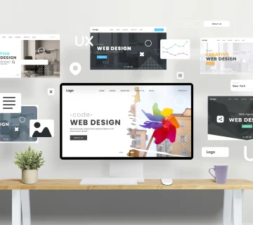 Web Design Agency showcasing responsive website designs across desktop and mobile screens 