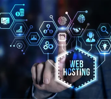 Best website hosting service concept showing web hosting, cloud , security, networking, and digital business solutions